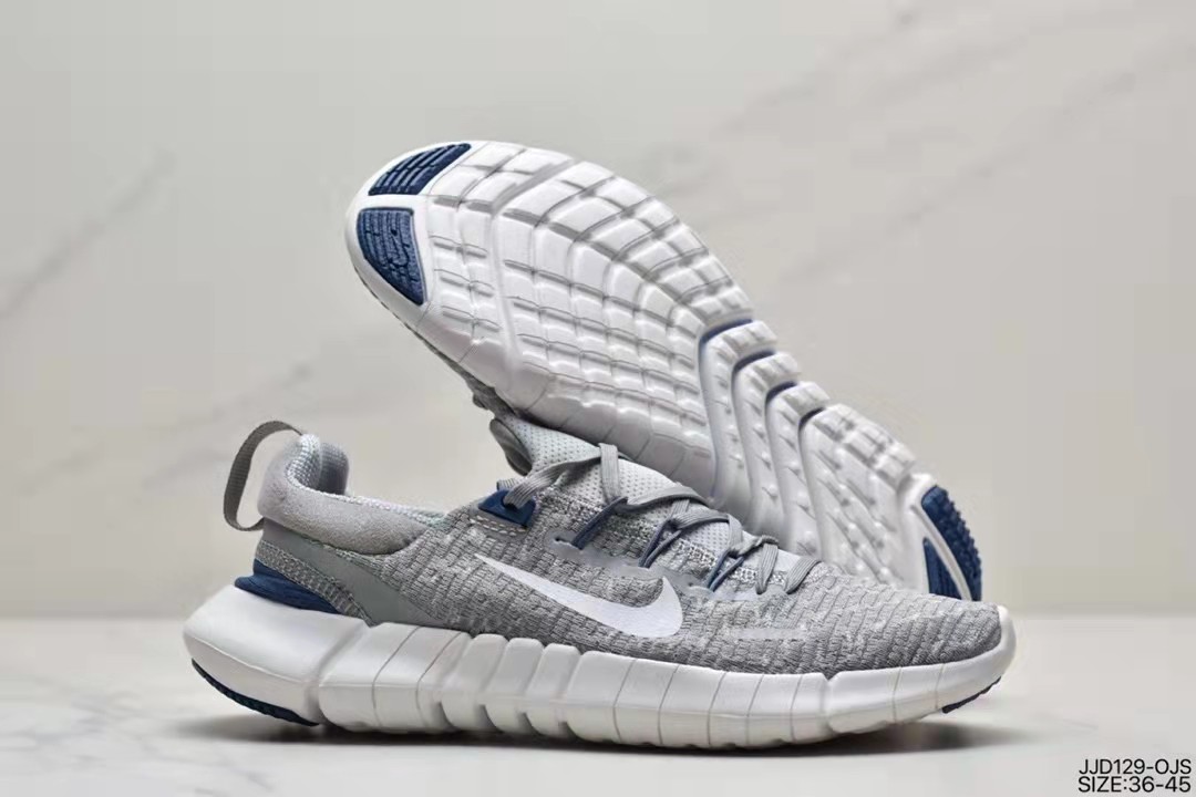 2021 Nike Free RN Flyknit 2018 Grey Blue White 2021 Nike Free RN Flyknit 2018 Grey Blue White